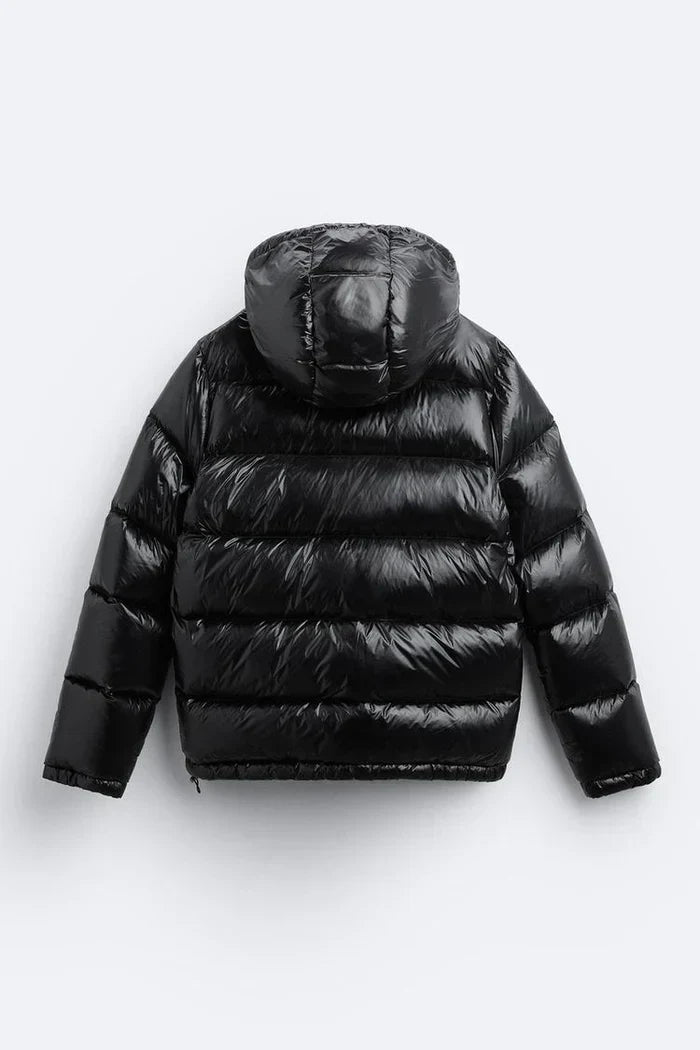 Frauen Winter Daunenjacke aus Polyester, gesteppt, wasserdicht, mit Kapuze - lässig und warm