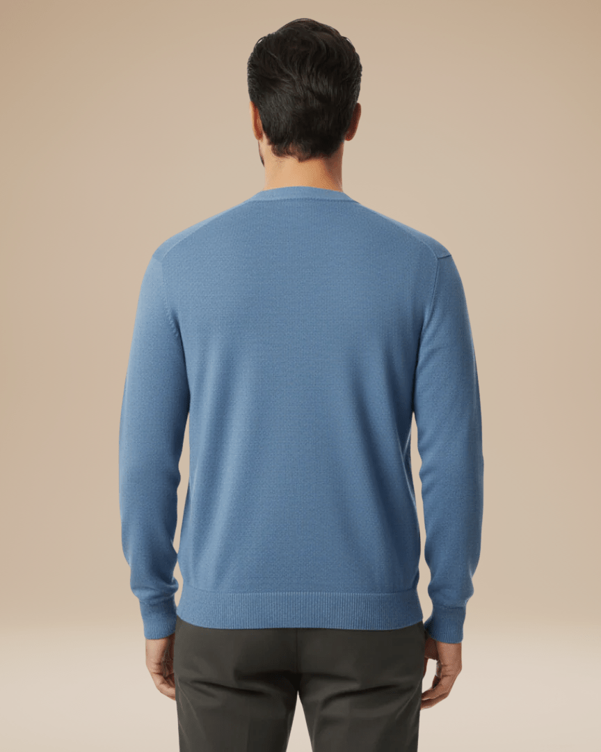 Herbstlicher V-Ausschnitt Cashmere-Cardigan für Herren mit Knopfleiste