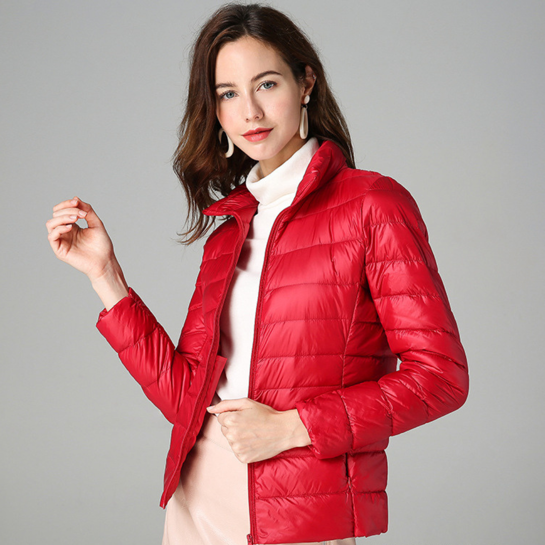 Sophie - Jacke aus weichem Baumwoll-Daunenmaterial