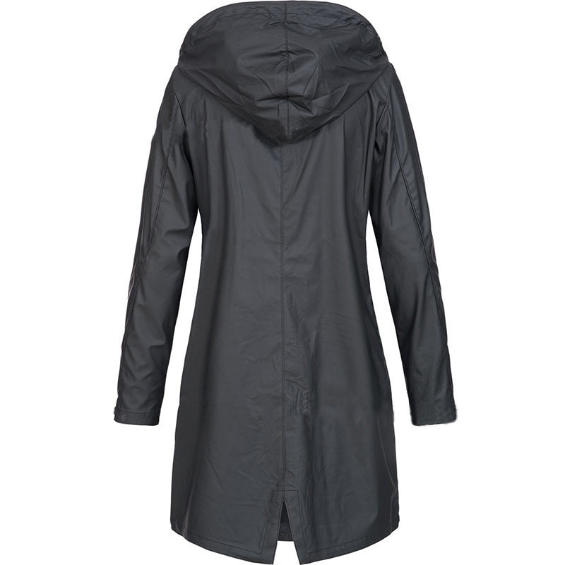 Leichter, wasserdichter Frühlingsmantel für Damen aus Nylon mit Kapuze