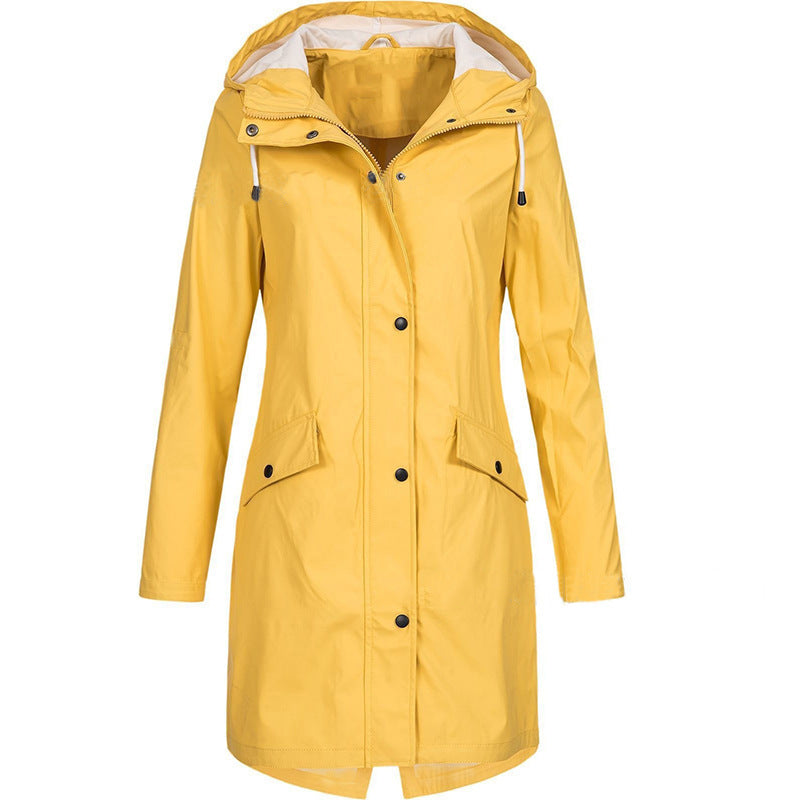 Leichter, wasserdichter Frühlingsmantel für Damen aus Nylon mit Kapuze