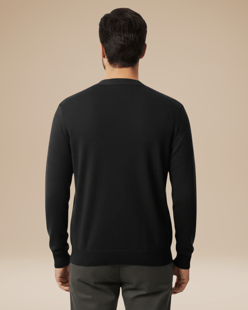 Herbstlicher V-Ausschnitt Cashmere-Cardigan für Herren mit Knopfleiste