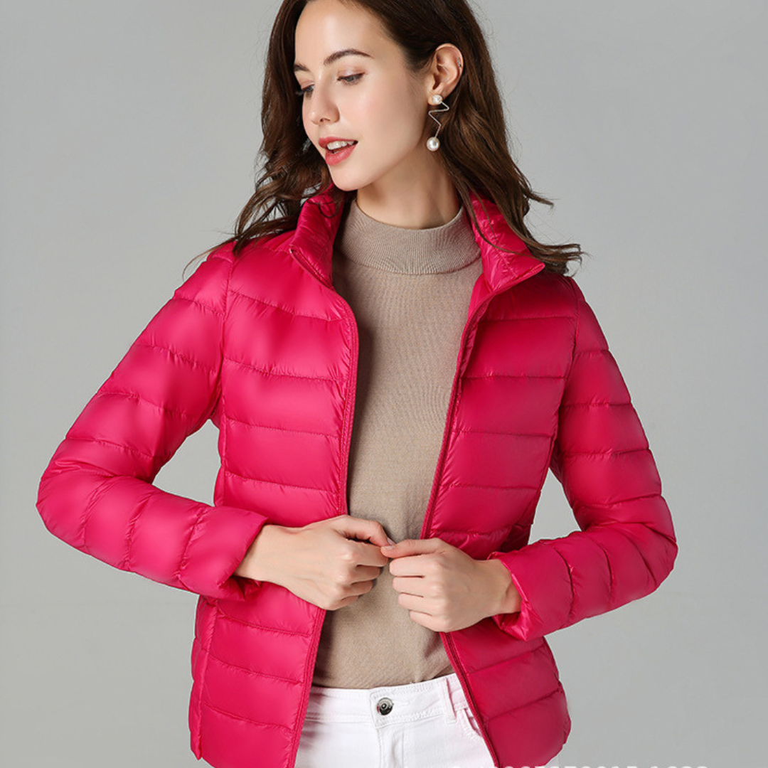 Sophie - Jacke aus weichem Baumwoll-Daunenmaterial