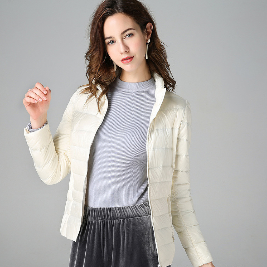 Sophie - Jacke aus weichem Baumwoll-Daunenmaterial