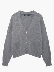 Leona | Strickjacke mit V-Ausschnitt