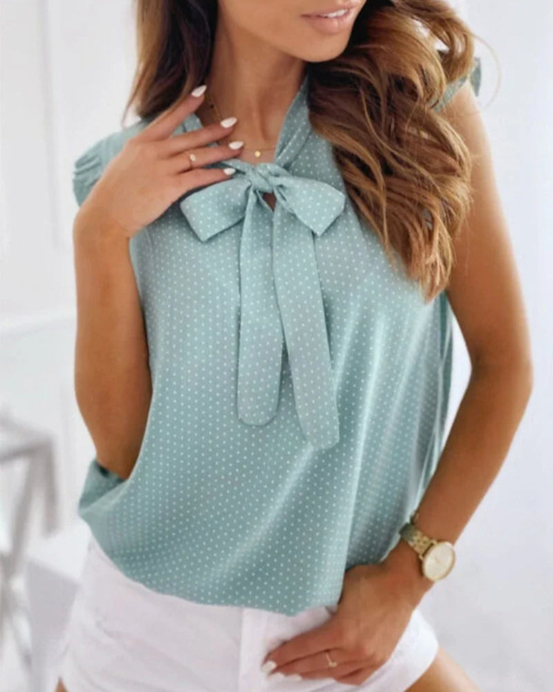 Brianna - Stilvolle Damenbluse mit charmantem Schleifchen