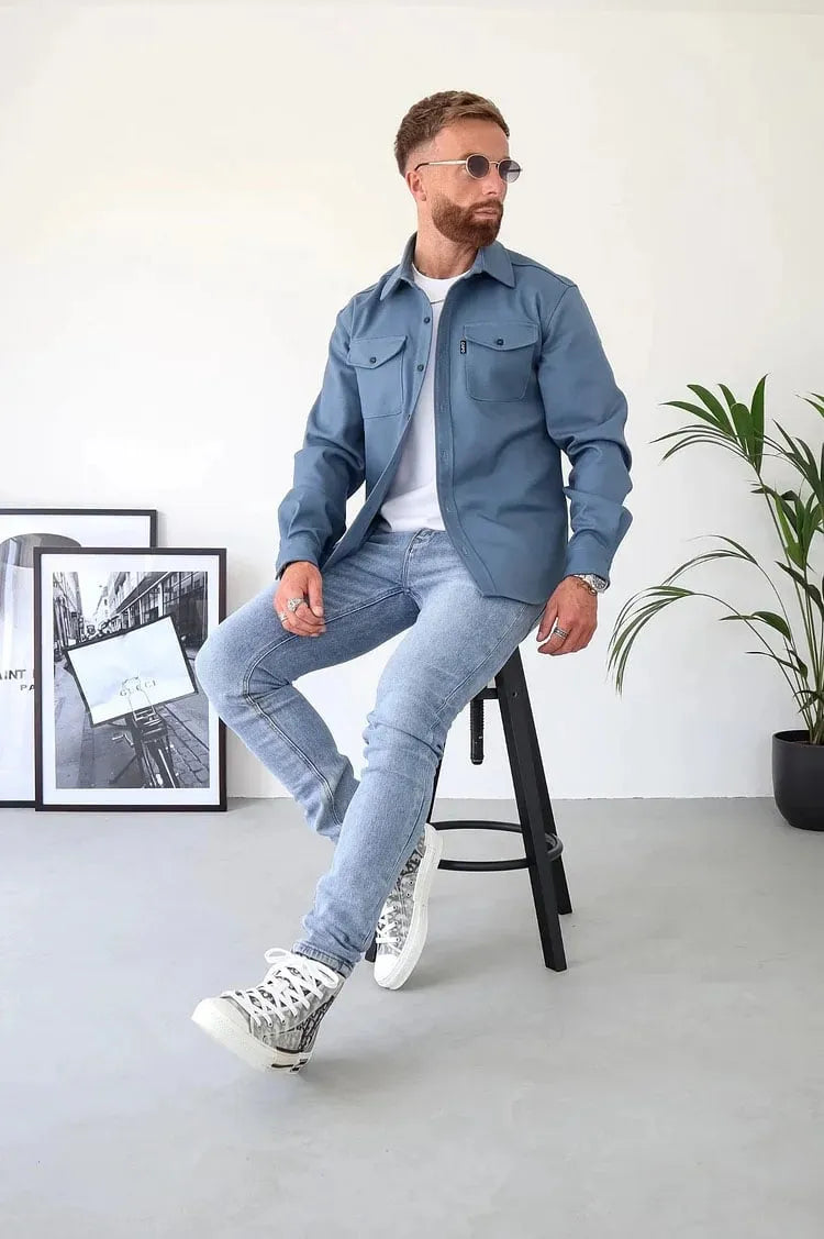 André - Lederjacke mit Knöpfen