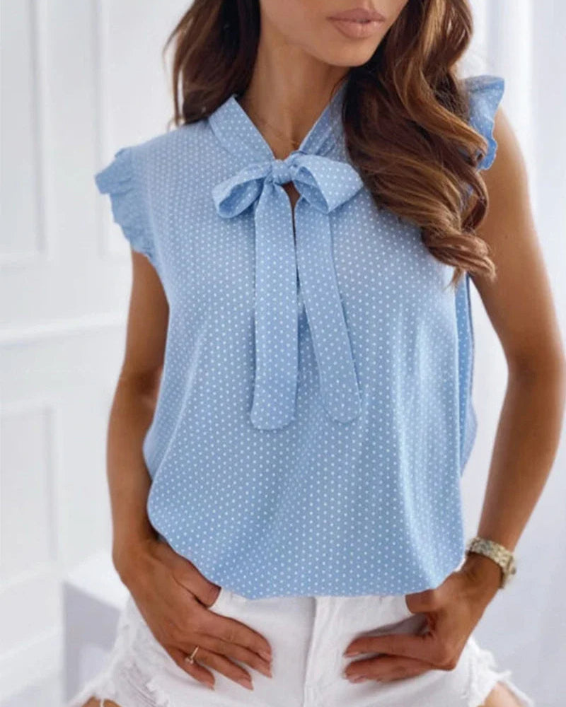Brianna - Stilvolle Damenbluse mit charmantem Schleifchen
