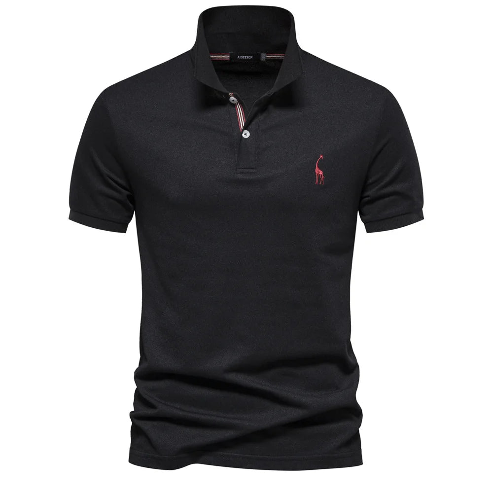 UrbanElite - Elegancka męska koszulka polo z modnym haftem, gwarantująca klasyczny styl