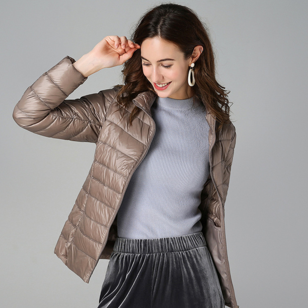 Sophie - Jacke aus weichem Baumwoll-Daunenmaterial
