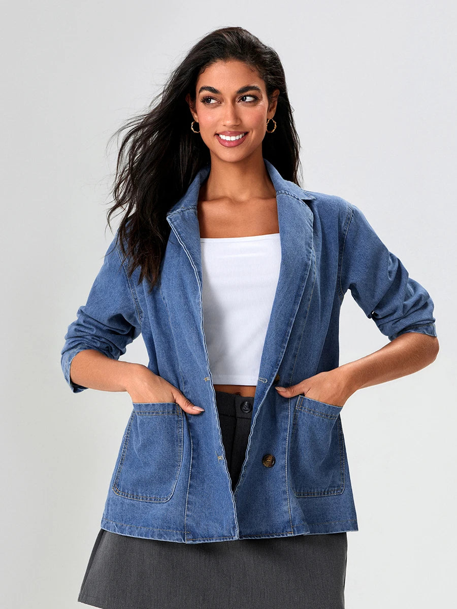 UrbanEdge - Elegante Jeansjacke mit zeitlosem Design und stilvollem Schnitt