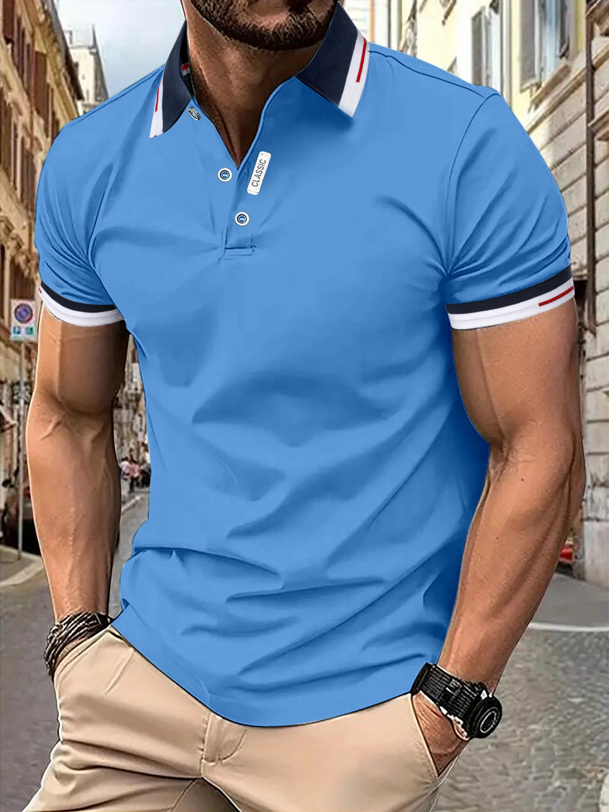 Nestor - Elegancka męska koszulka polo na co dzień