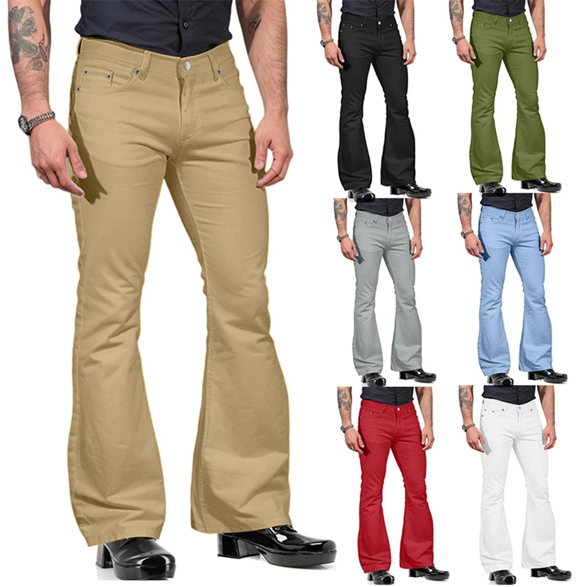 Xander - Elegante Herren Retro Flare Hosen für einen zeitlosen Stil