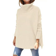 Oversize Damen-Wollpullover mit Rollkragen – Klassisch, warm und lässig für Herbst und Winter