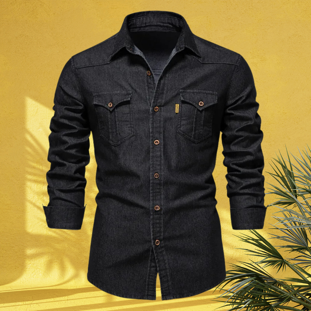 Elegancka męska koszula dżinsowa Slim Fit