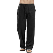 Stylische, luftige Herrenleinenhose im bequemen Oversize-Design