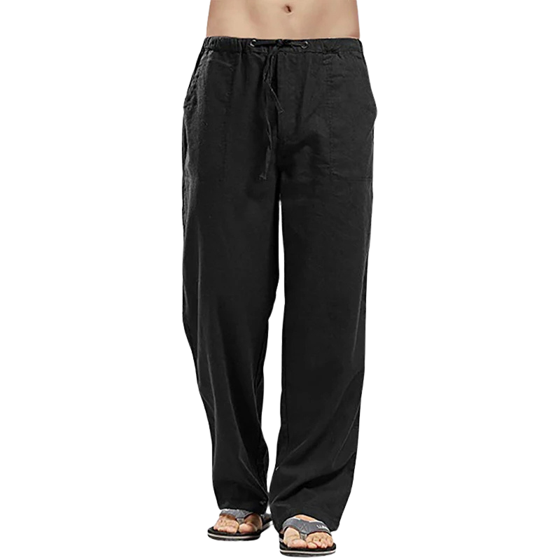 Stylische, luftige Herrenleinenhose im bequemen Oversize-Design