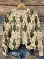 Céline - Weihnachts-Pullover mit Weihnachtsbäumen