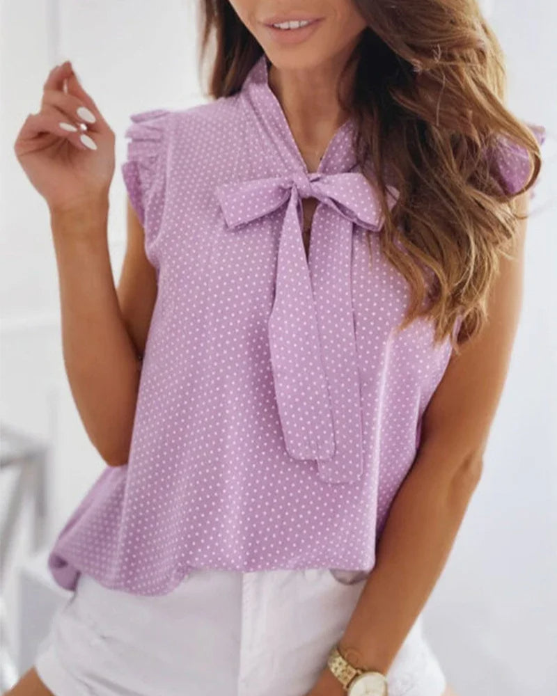 Brianna - Stilvolle Damenbluse mit charmantem Schleifchen