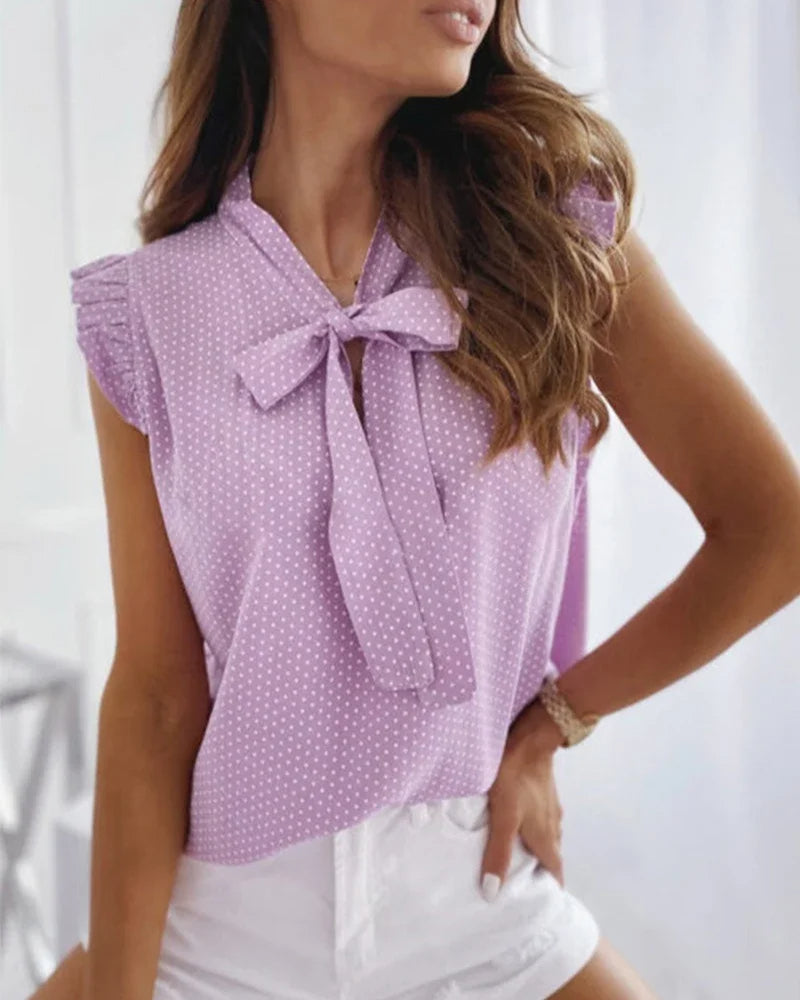 Brianna - Stilvolle Damenbluse mit charmantem Schleifchen
