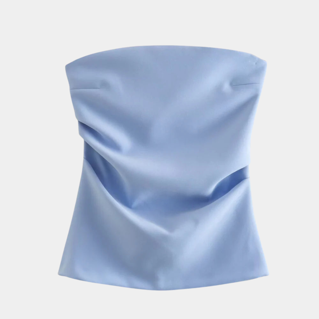 Livia - Stilvolle Trägerlose Damenbluse für einen eleganten Auftritt