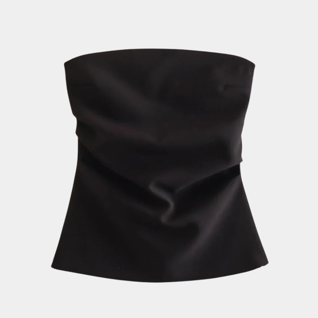 Livia - Stilvolle Trägerlose Damenbluse für einen eleganten Auftritt