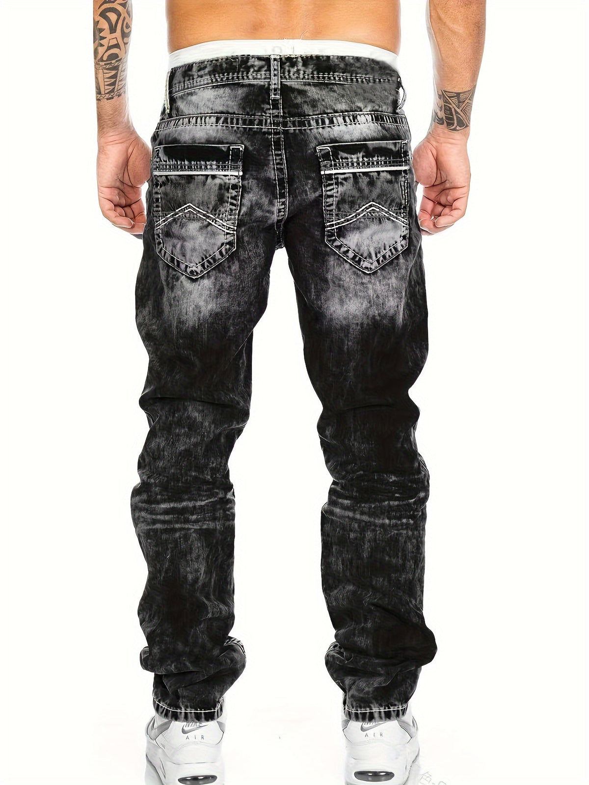 Robuste Punk Jeans für Herren mit Twisted Design