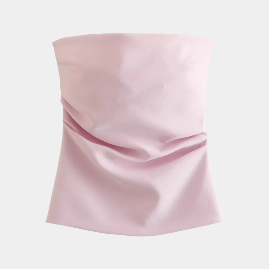 Livia - Stilvolle Trägerlose Damenbluse für einen eleganten Auftritt