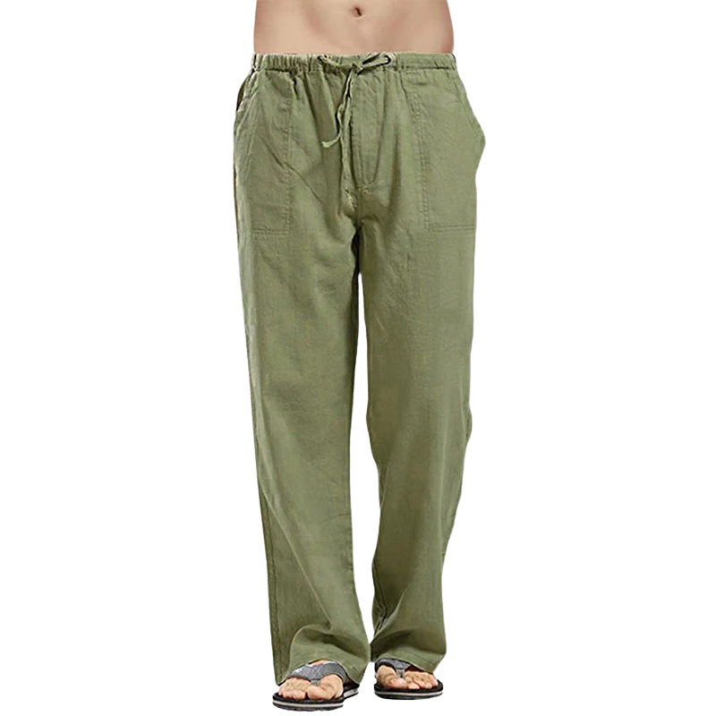 Stylische, luftige Herrenleinenhose im bequemen Oversize-Design