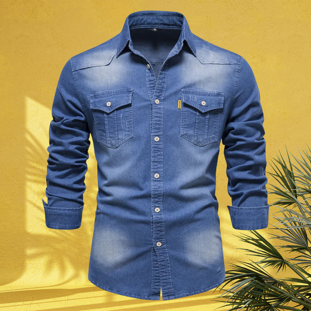 Elegantes Slim Fit Jeanshemd für Herren