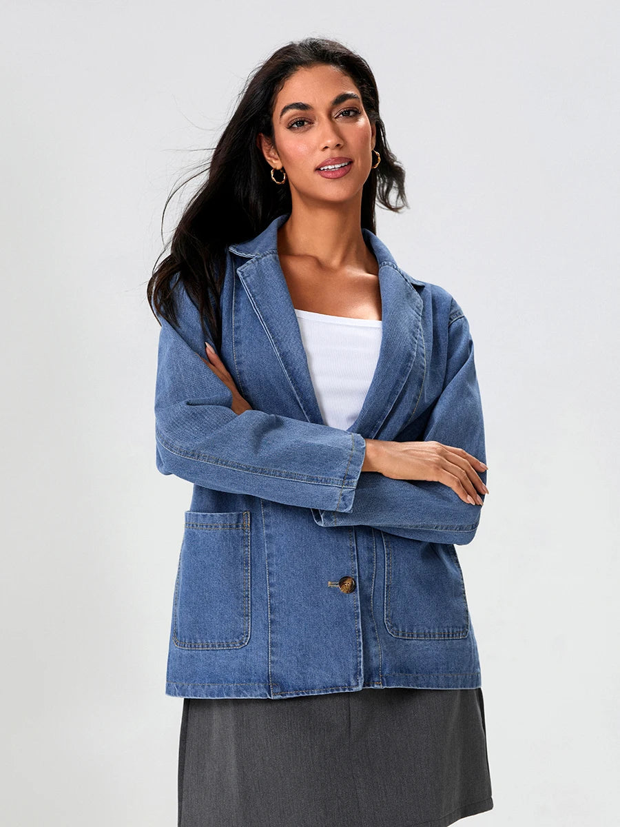 UrbanEdge - Elegante Jeansjacke mit zeitlosem Design und stilvollem Schnitt