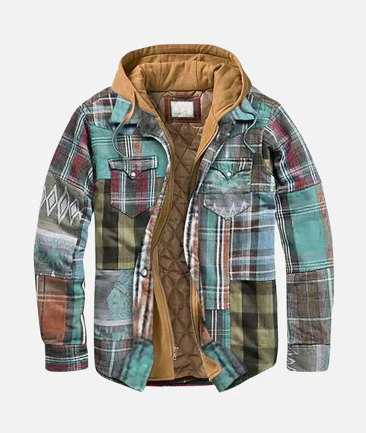 Andrea | Stylische Patchwork Karo Jacke