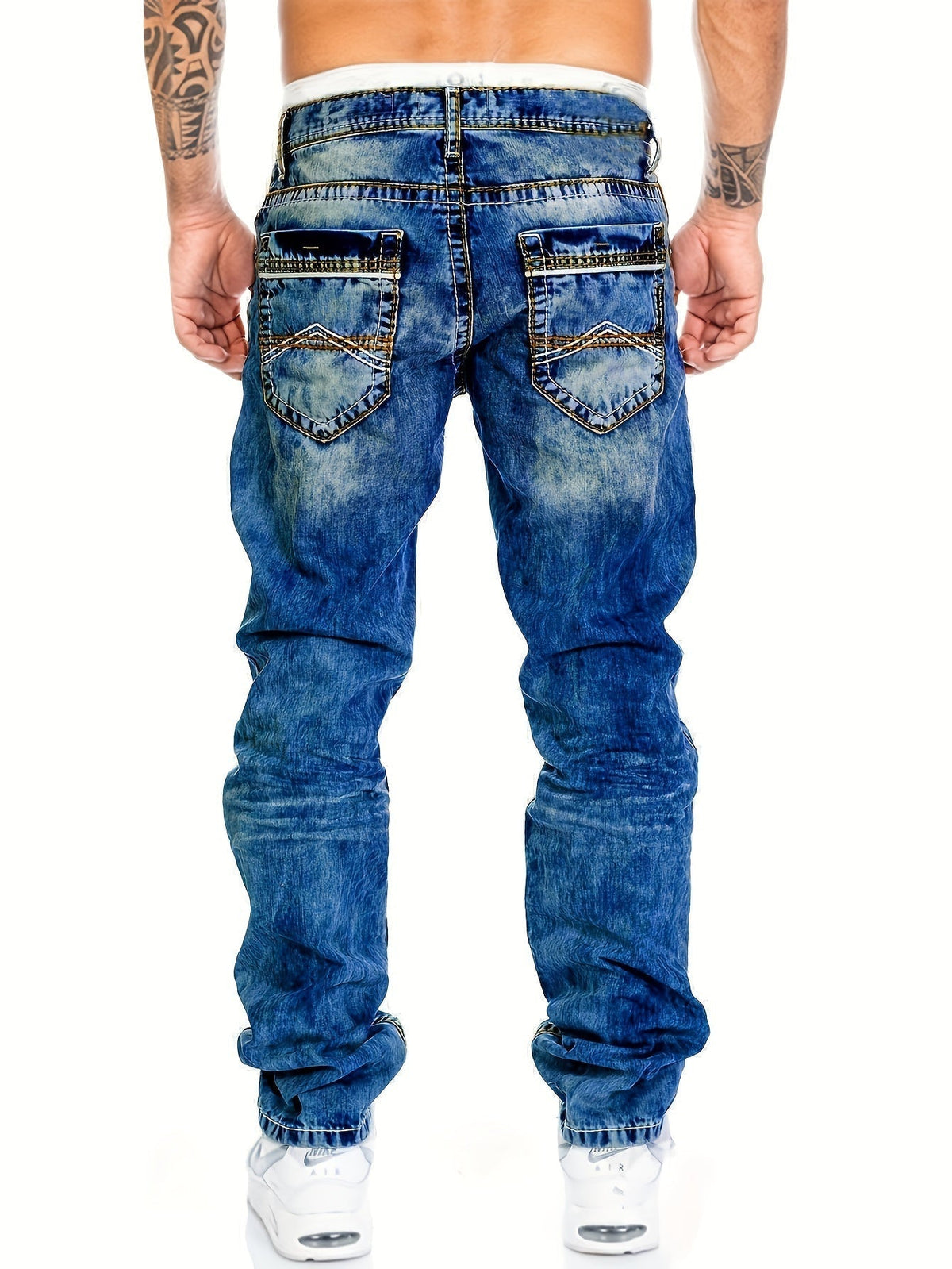 Robuste Punk Jeans für Herren mit Twisted Design