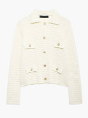 Ivonne | Texturierte Strickjacke mit Knopfleiste