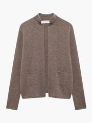 Irma | Strickjacke mit offener Vorderseite und hohem Kragen