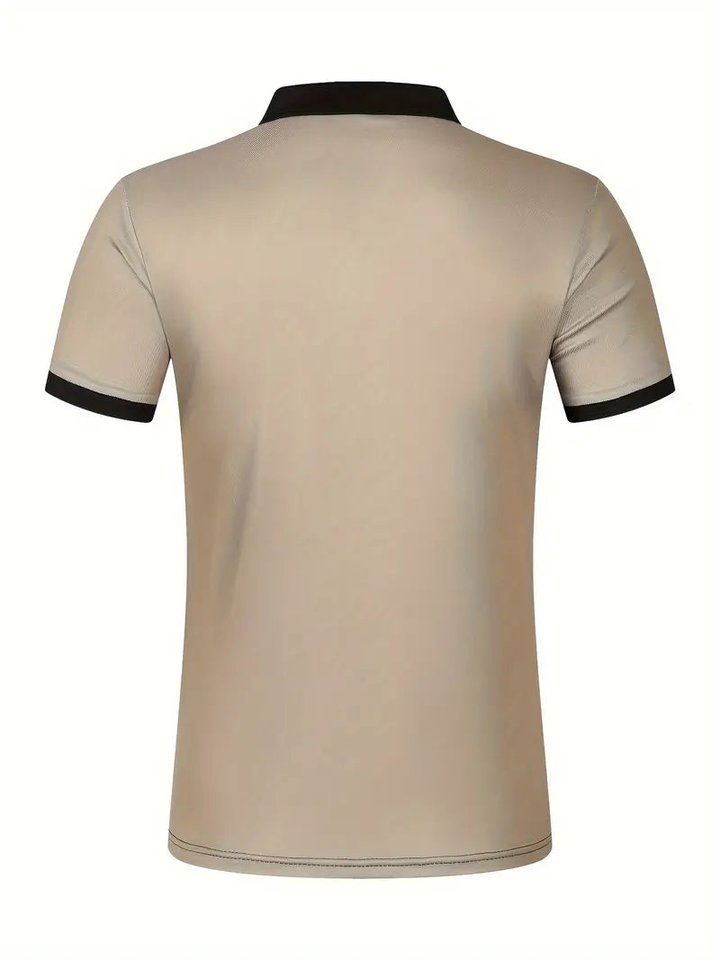 Koszulka polo męska - Slim Fit z paskami - Krótki rękaw, casualowa i elegancka