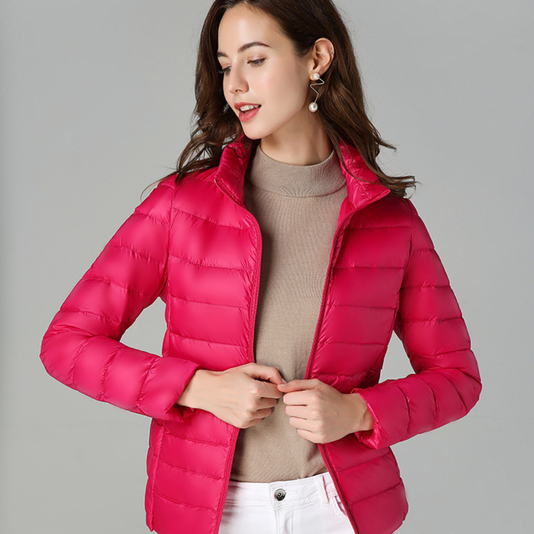Sophie - Jacke aus weichem Baumwoll-Daunenmaterial