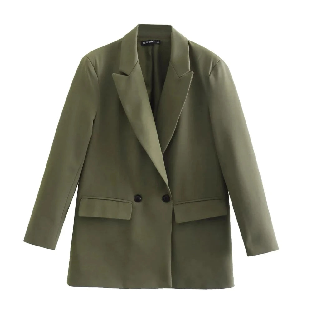 PowerChic - Eleganter Damen-Doppelreiher-Blazer im stilvollen Design