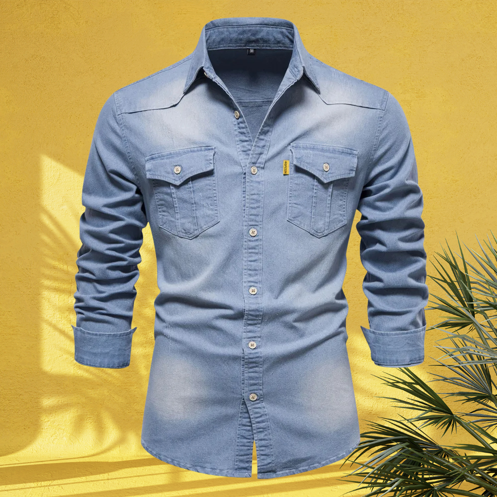 Elegancka męska koszula dżinsowa Slim Fit