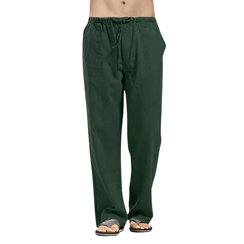 Stylische, luftige Herrenleinenhose im bequemen Oversize-Design