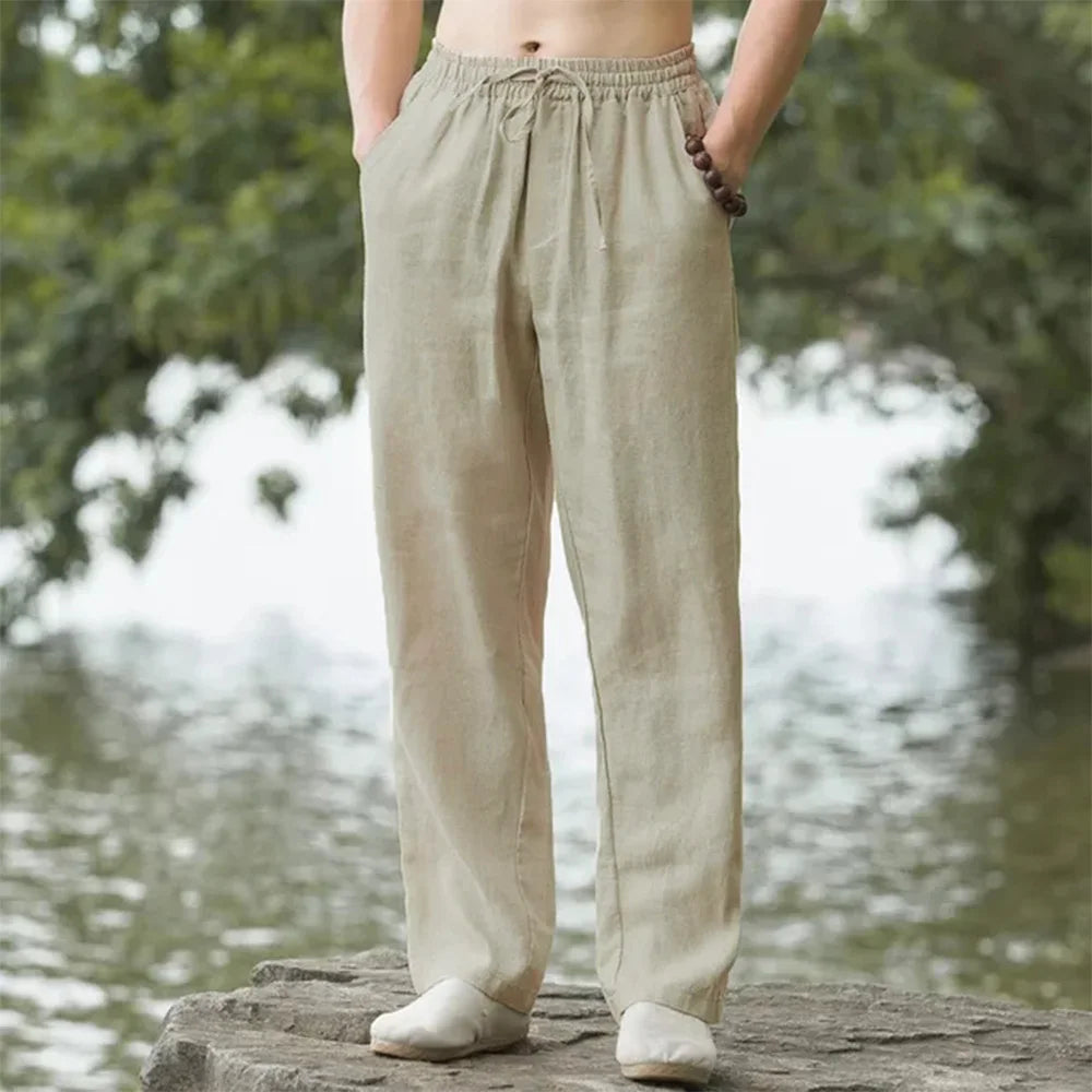Levan - Stilvolle Herren-Leinenhose mit geradem Schnitt für optimalen Tragekomfort