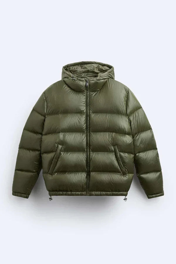 Frauen Winter Daunenjacke aus Polyester, gesteppt, wasserdicht, mit Kapuze - lässig und warm
