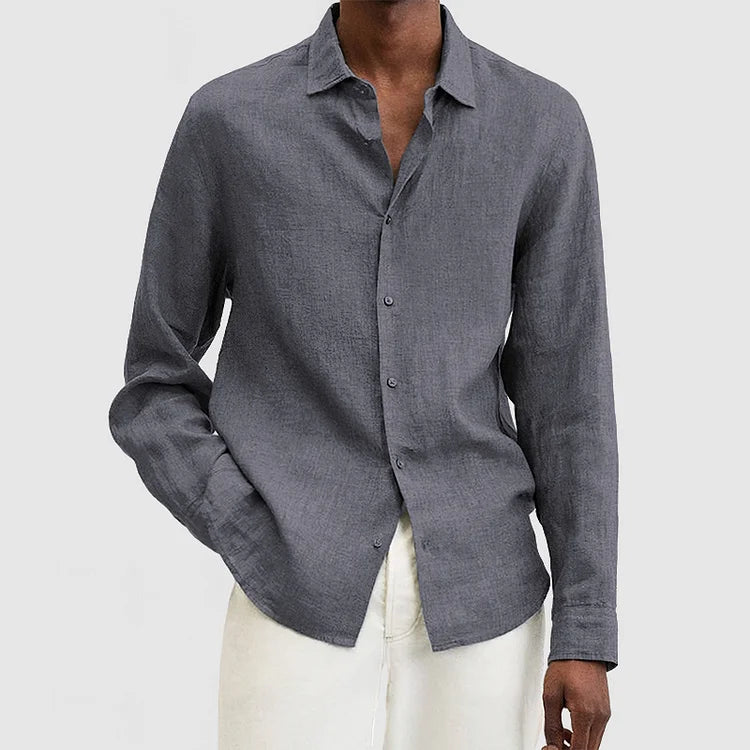 Herren Baumwoll-Langarmweste mit Knöpfen - Lässiger Schnitt und stilvolles Design