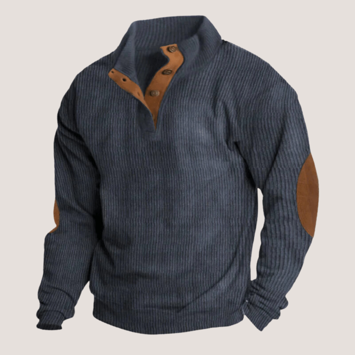 Marius™ - Stilvoller Rippstrickpullover mit Kragen
