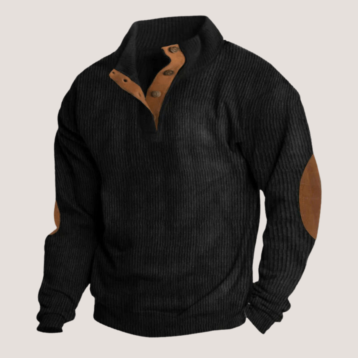 Marius™ - Stilvoller Rippstrickpullover mit Kragen