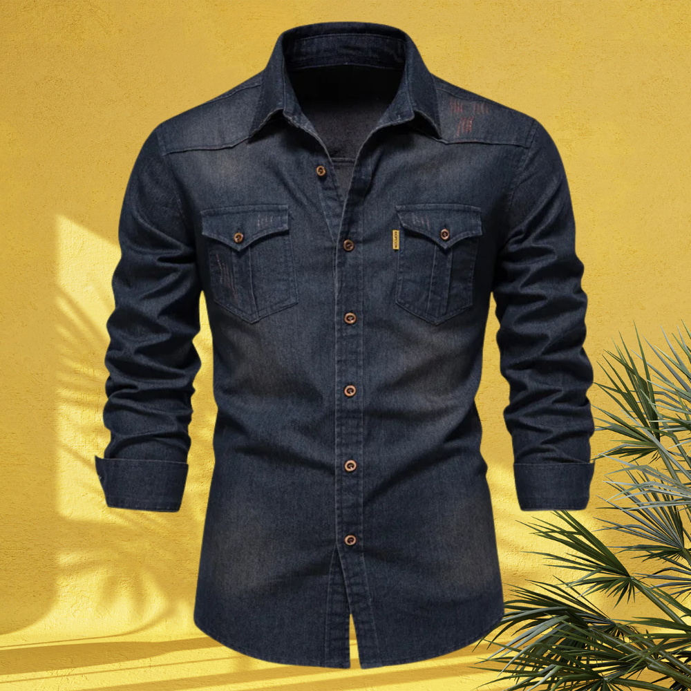 Elegancka męska koszula dżinsowa Slim Fit