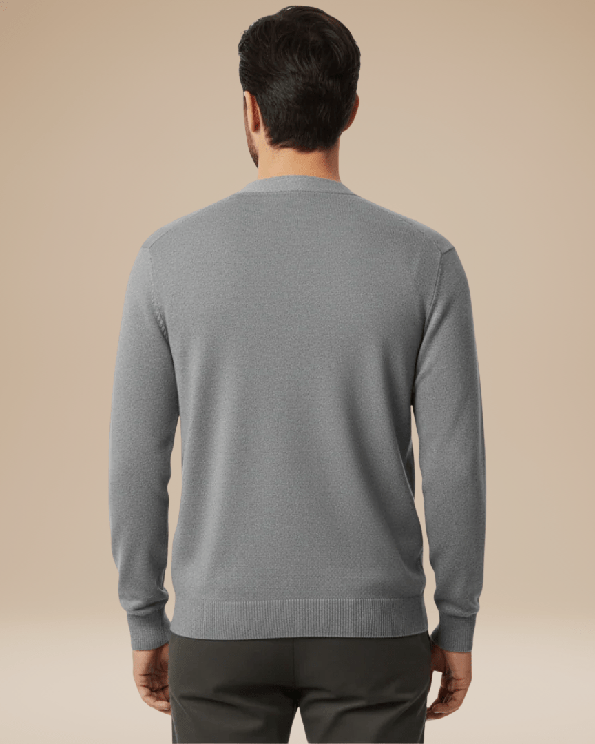 Herbstlicher V-Ausschnitt Cashmere-Cardigan für Herren mit Knopfleiste
