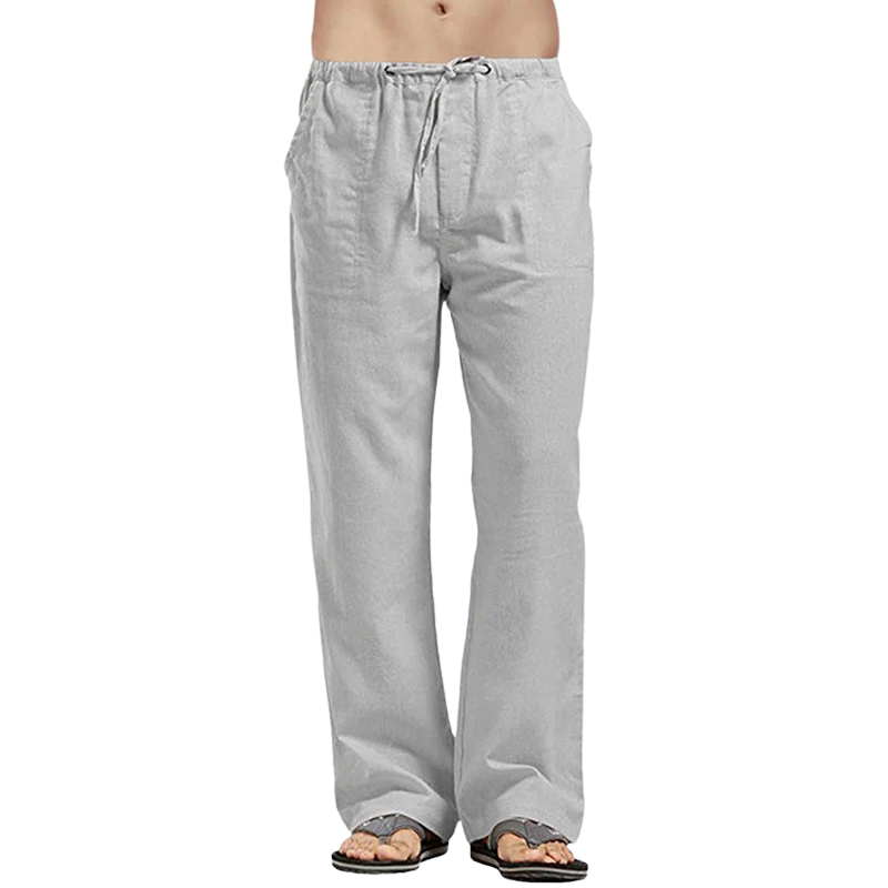 Stylische, luftige Herrenleinenhose im bequemen Oversize-Design