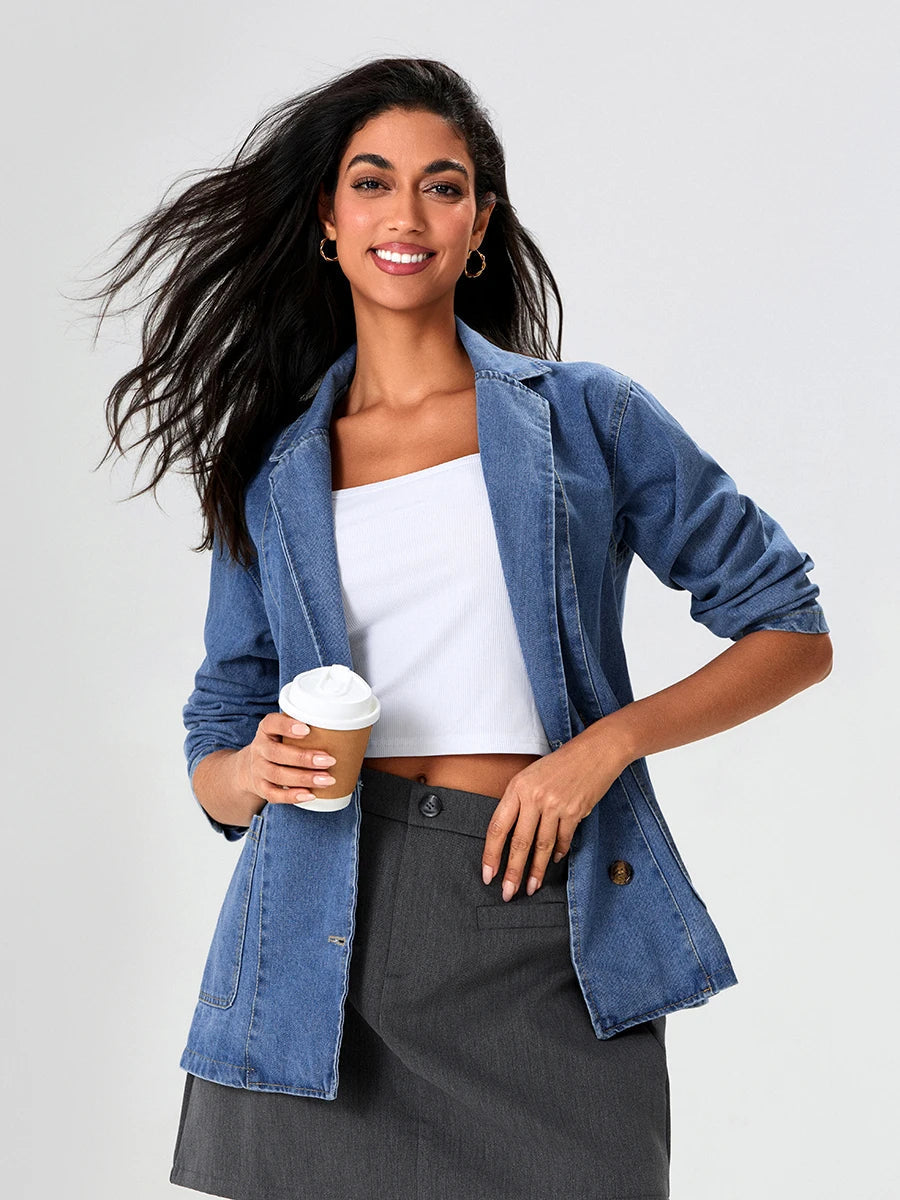 UrbanEdge - Elegante Jeansjacke mit zeitlosem Design und stilvollem Schnitt