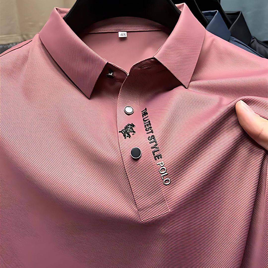 Męska elegancka koszulka polo Luxe Ice Silk - połączenie wygody i stylu